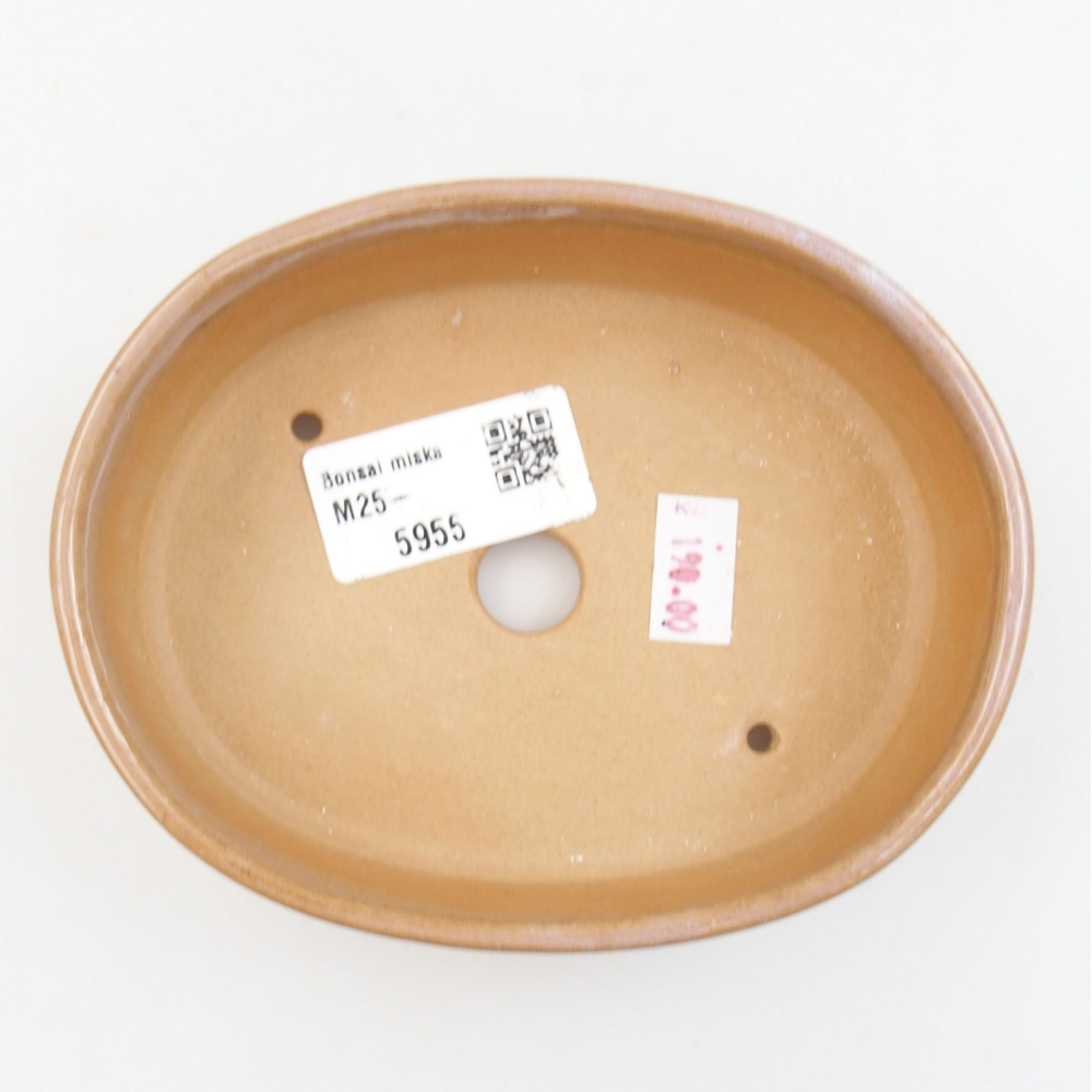 Ceramic bonsai bowl 13 x 10 x 4 cm, color pink