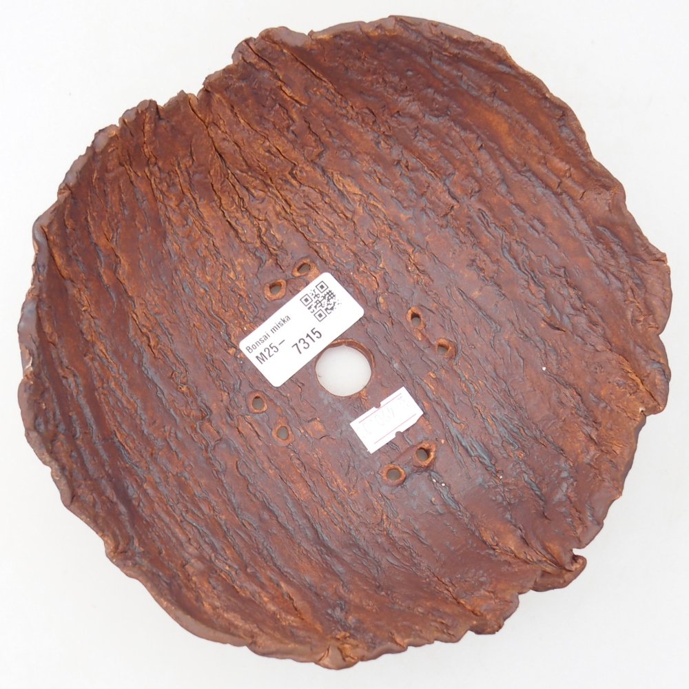 Ceramic Shell 18,5 x 18,5 x 8 cm , colour brown