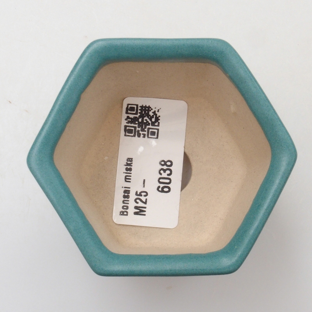 Ceramic bonsai bowl 6 x 6 x 4,5 cm, color blue
