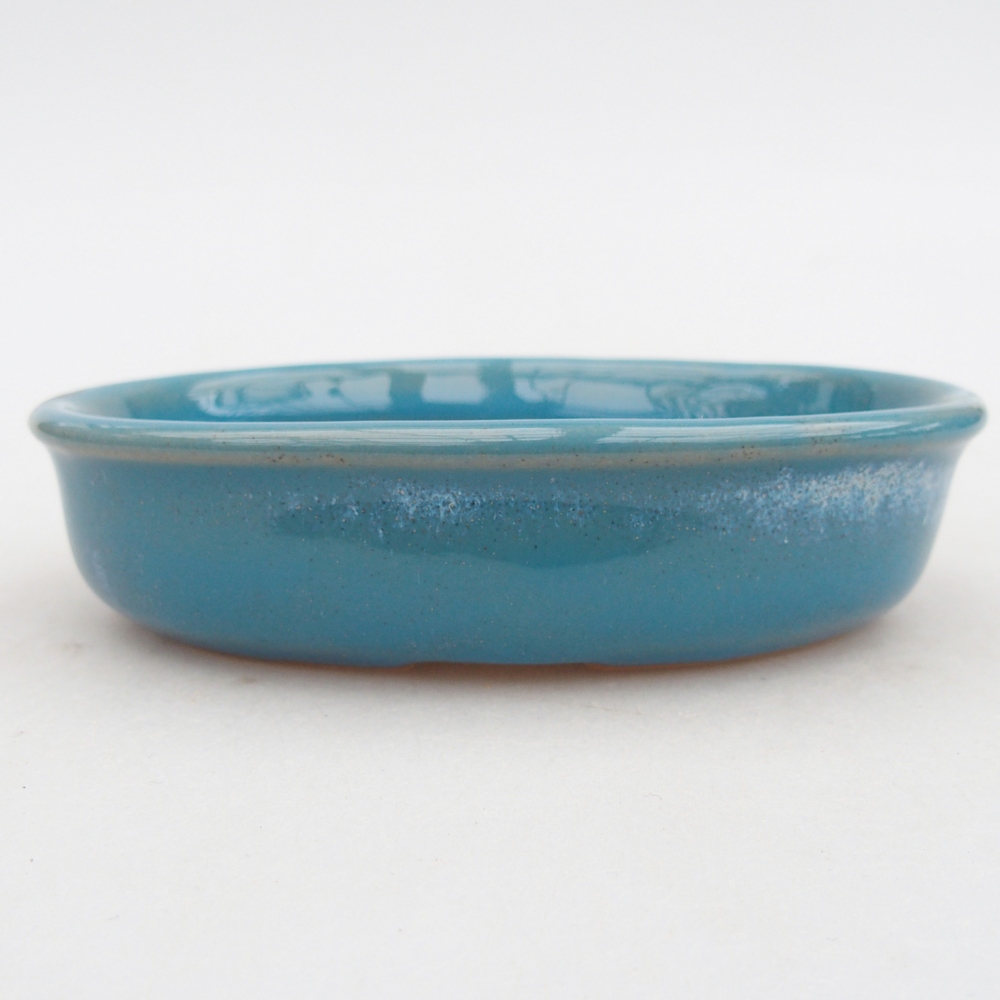 Ceramic bonsai bowl 12 x 8,5 x 3 cm, colour blue