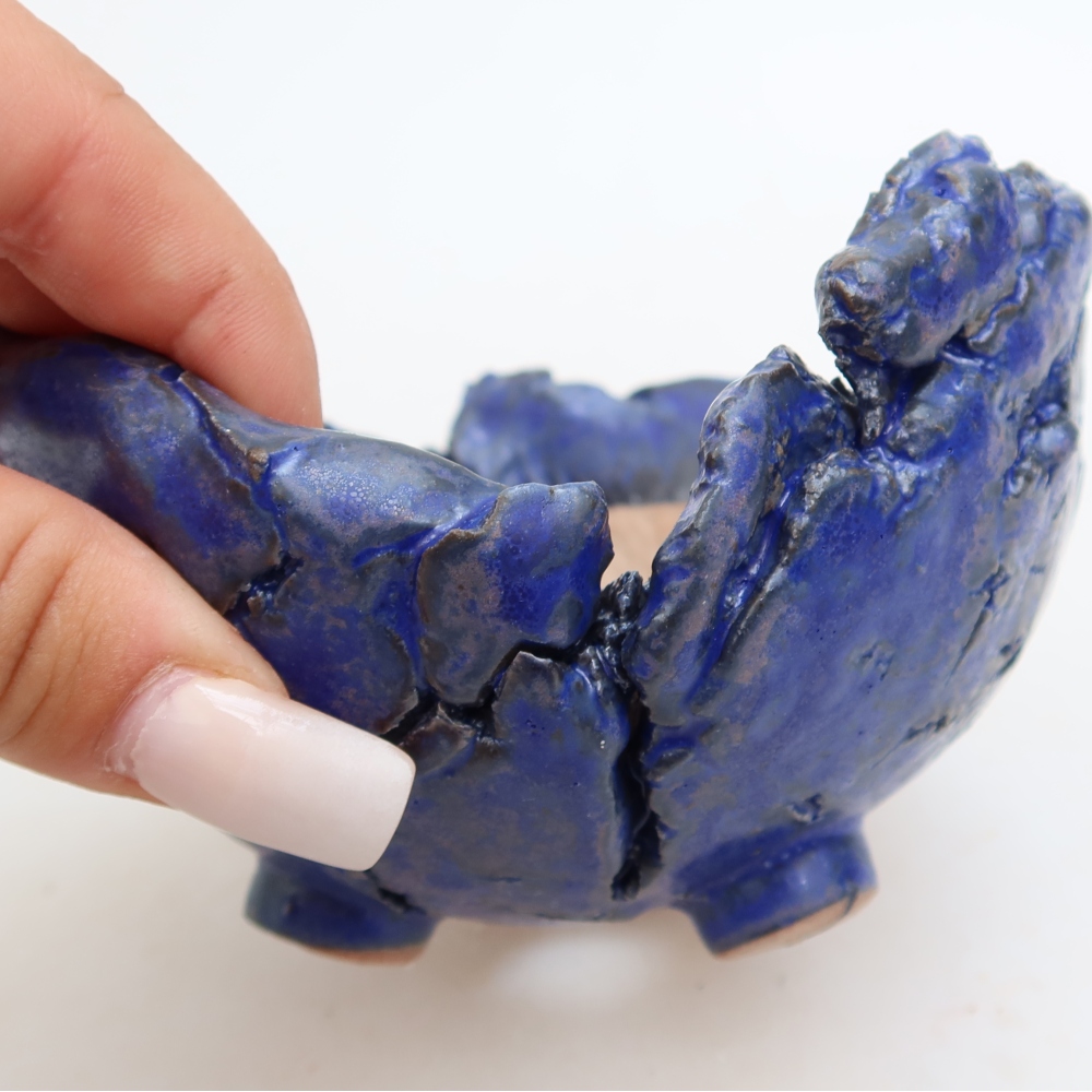 Ceramic Shell 11 x 11 x 7,5 cm , colour blue