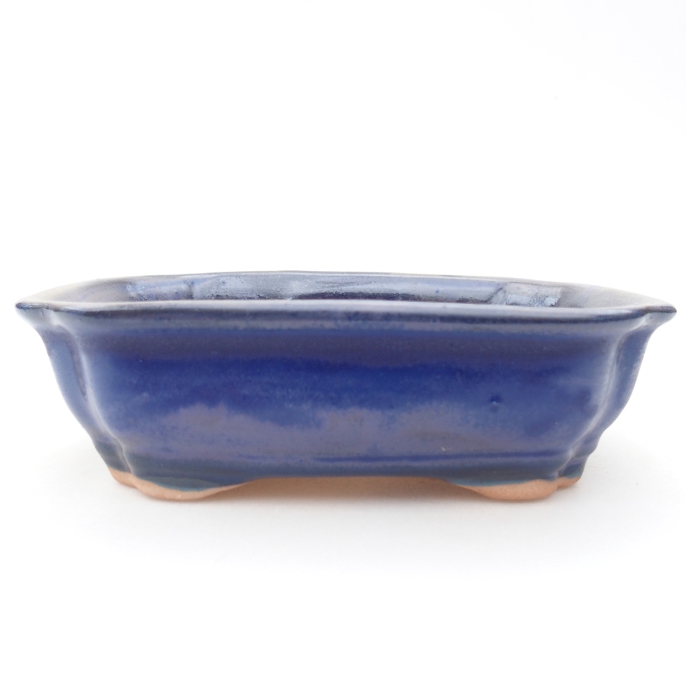 Ceramic bonsai bowl 15,5 x 12 x 4,5 cm, colour blue