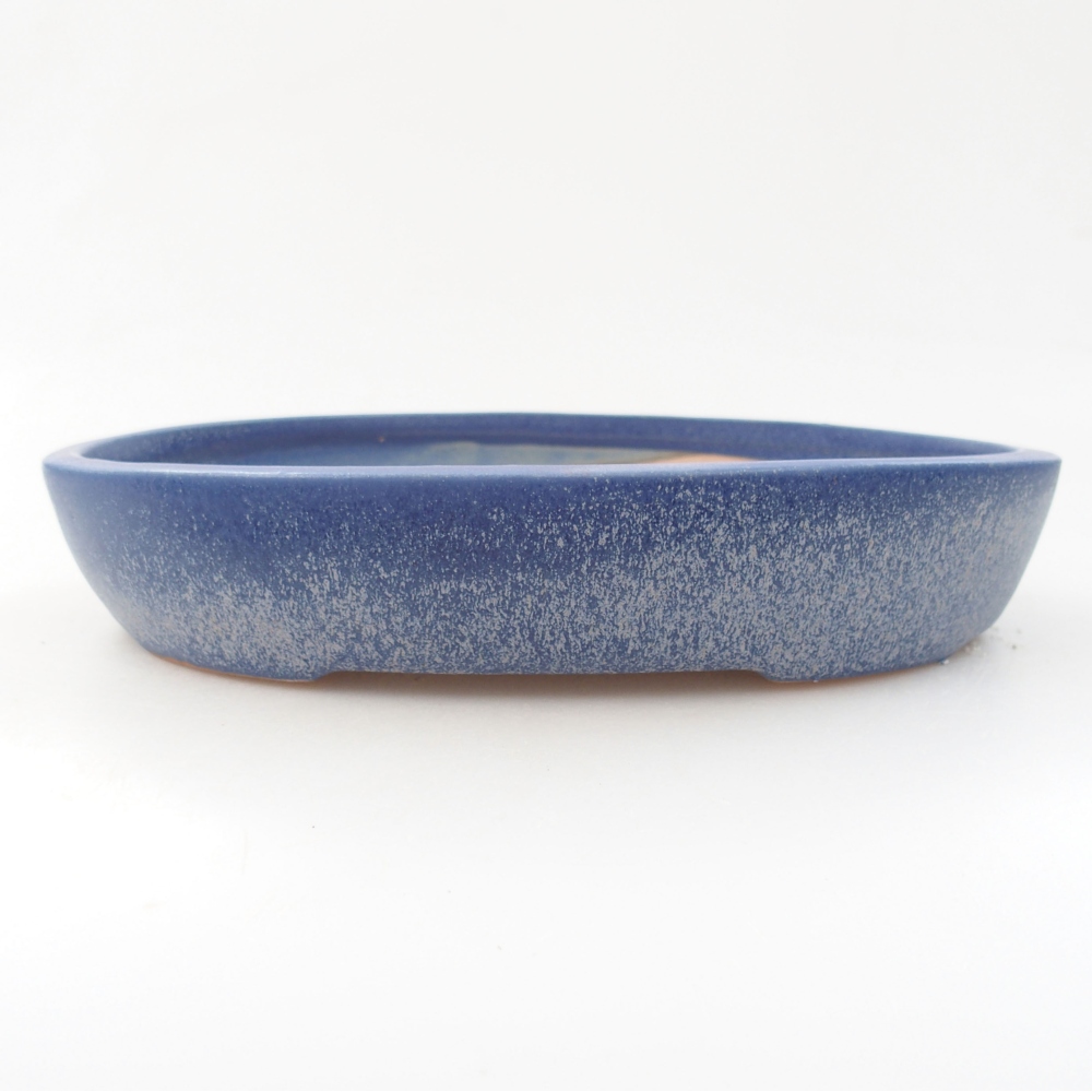 Ceramic bonsai bowl 22 x 16,5 x 4 cm, color blue