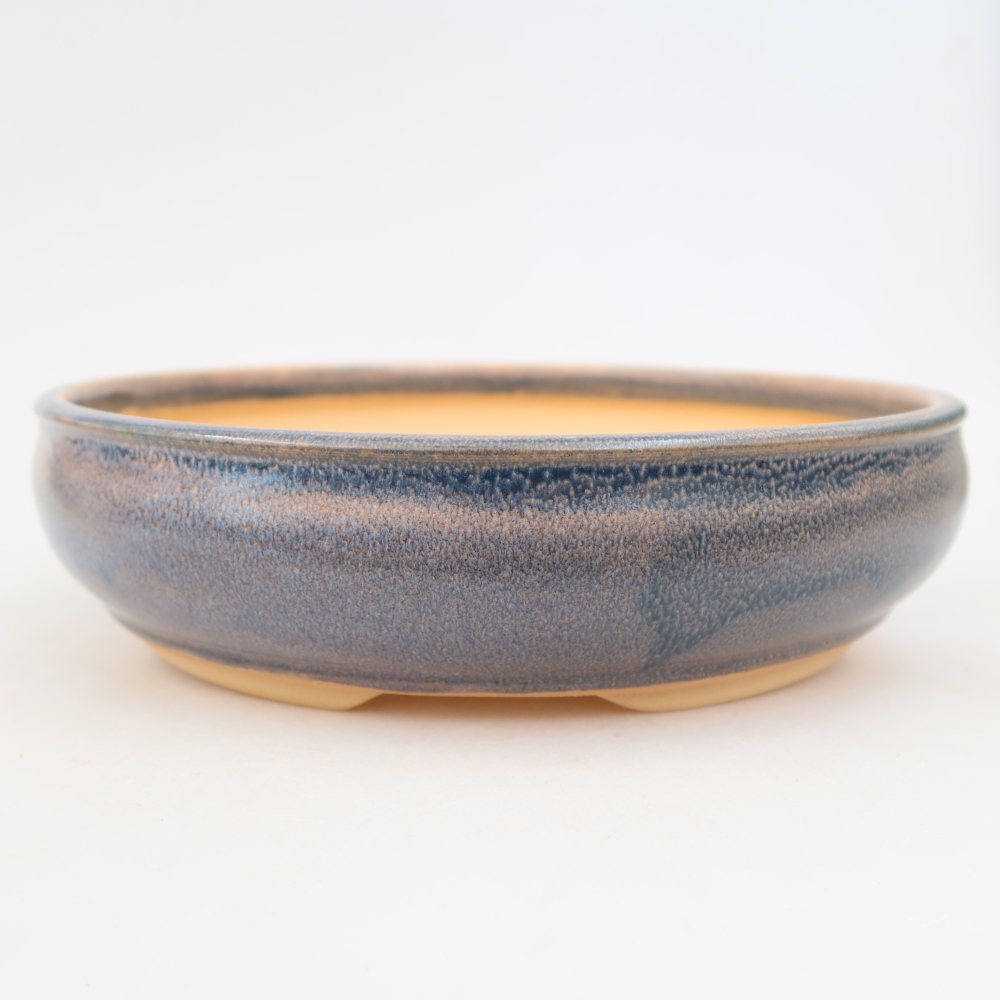 Ceramic bonsai pot, 25 x 25 x 6 cm, blue