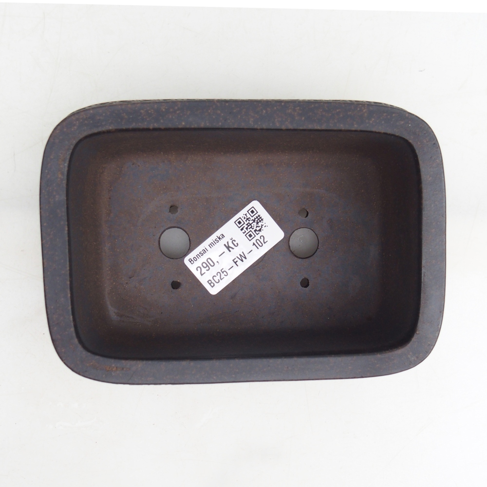 Ceramic bonsai bowl 14,5 x 10 x 5,5 cm, colour brownish ochre
