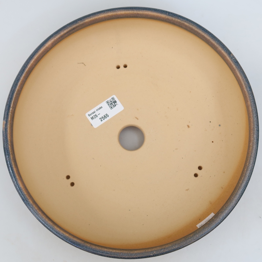 Ceramic bonsai pot, 25 x 25 x 6 cm, blue