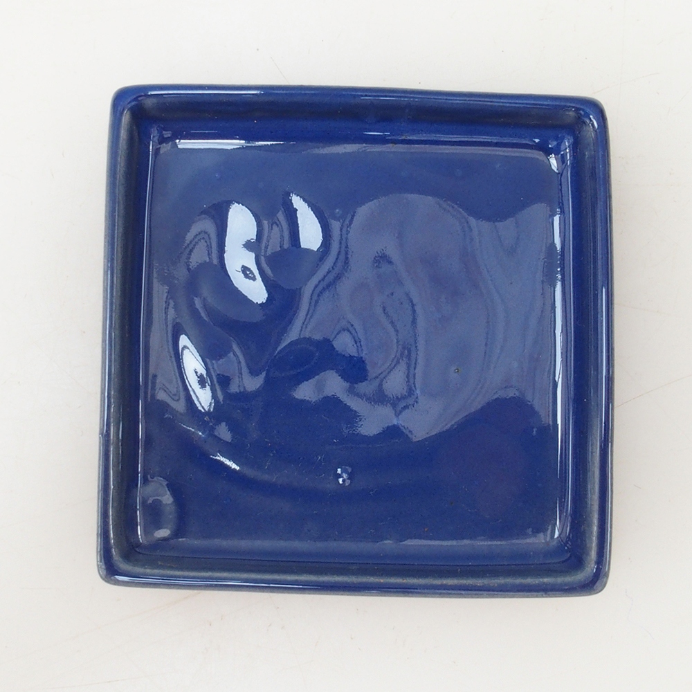 Bonsai bowl square S - 8 x 8 x 1 cm - blue
