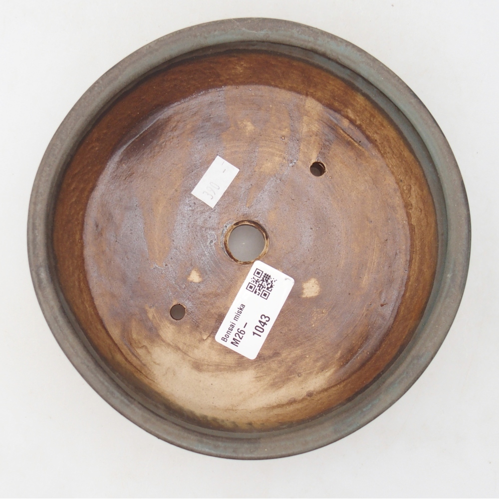 Ceramic bonsai bowl 17,5 x 17,5 x 5 cm, colour blue