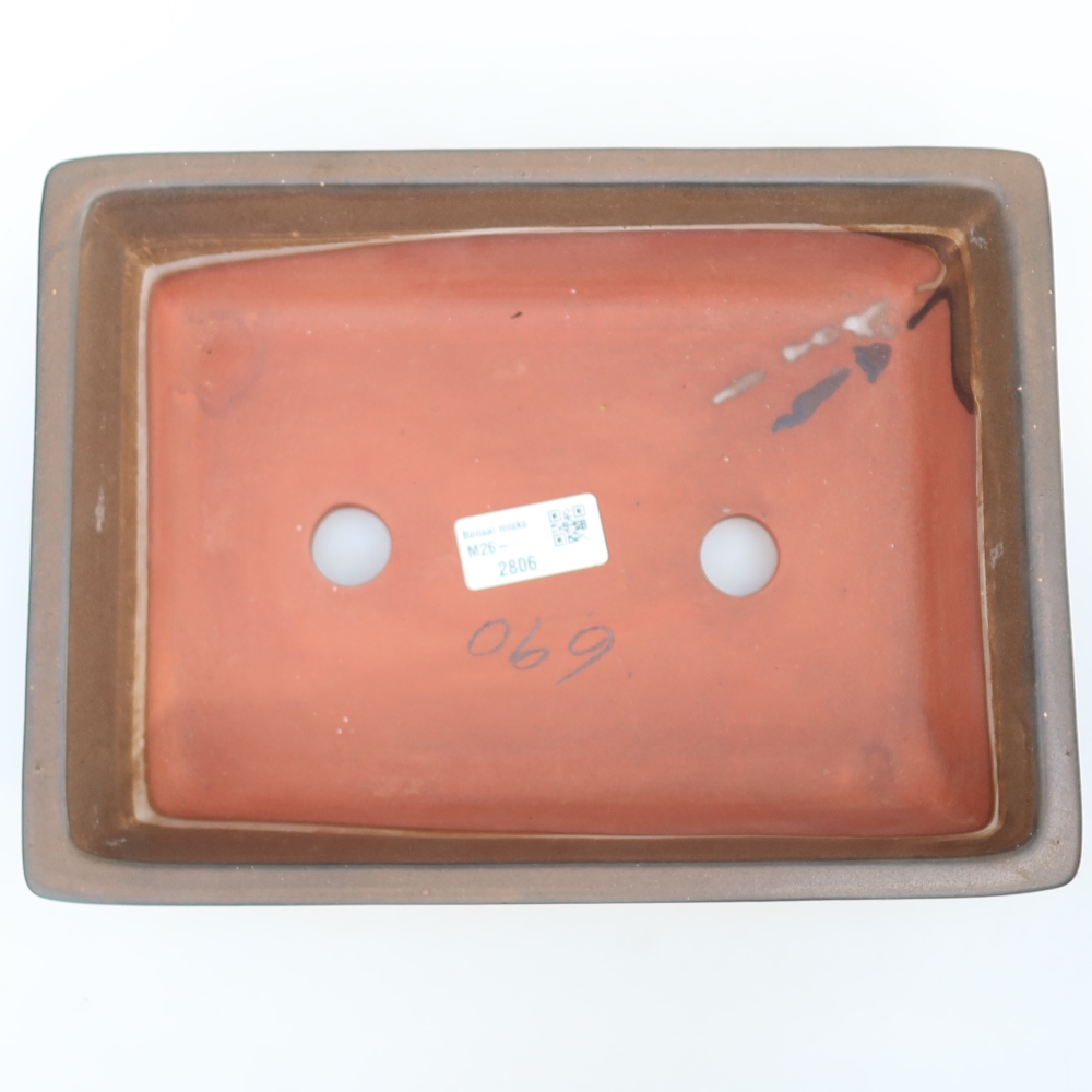 Ceramic Bowl  25.5 x 19 x 6.5 cm, brown