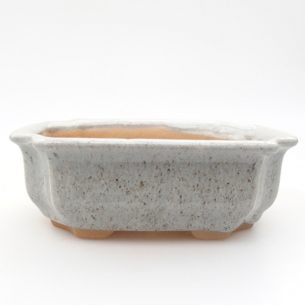 Ceramic bonsai bowl 11,5 x 8,5 x 4 cm, colour beige