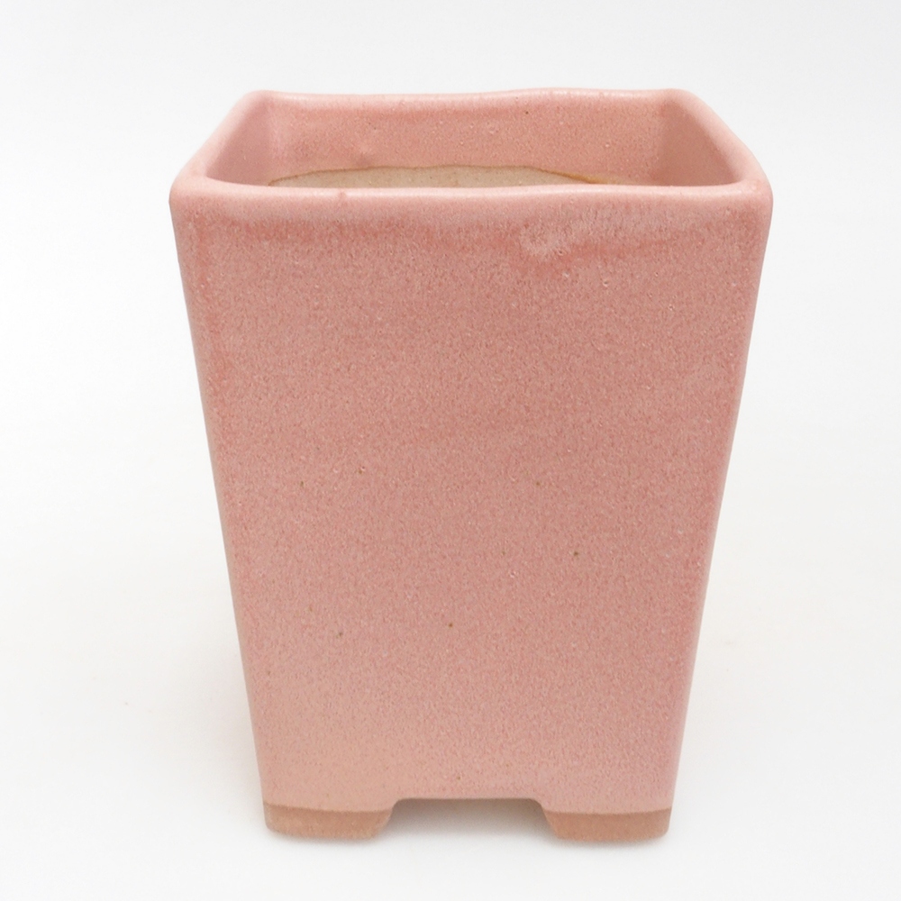 Ceramic bonsai bowl 9 x 9 x 12 cm, color pink