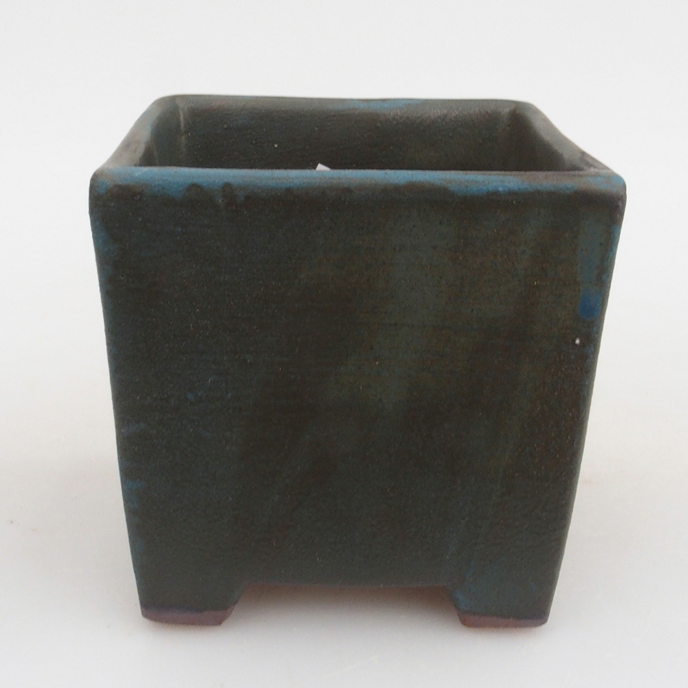 Ceramic bonsai bowl 8,5 x 8,5 x 8,5 cm, color blue