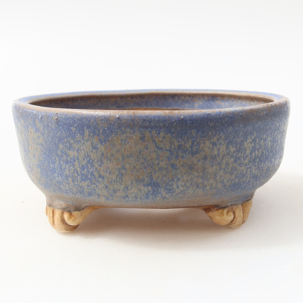 Ceramic bonsai bowl 11 x 11 x 4,5 cm, colour blue