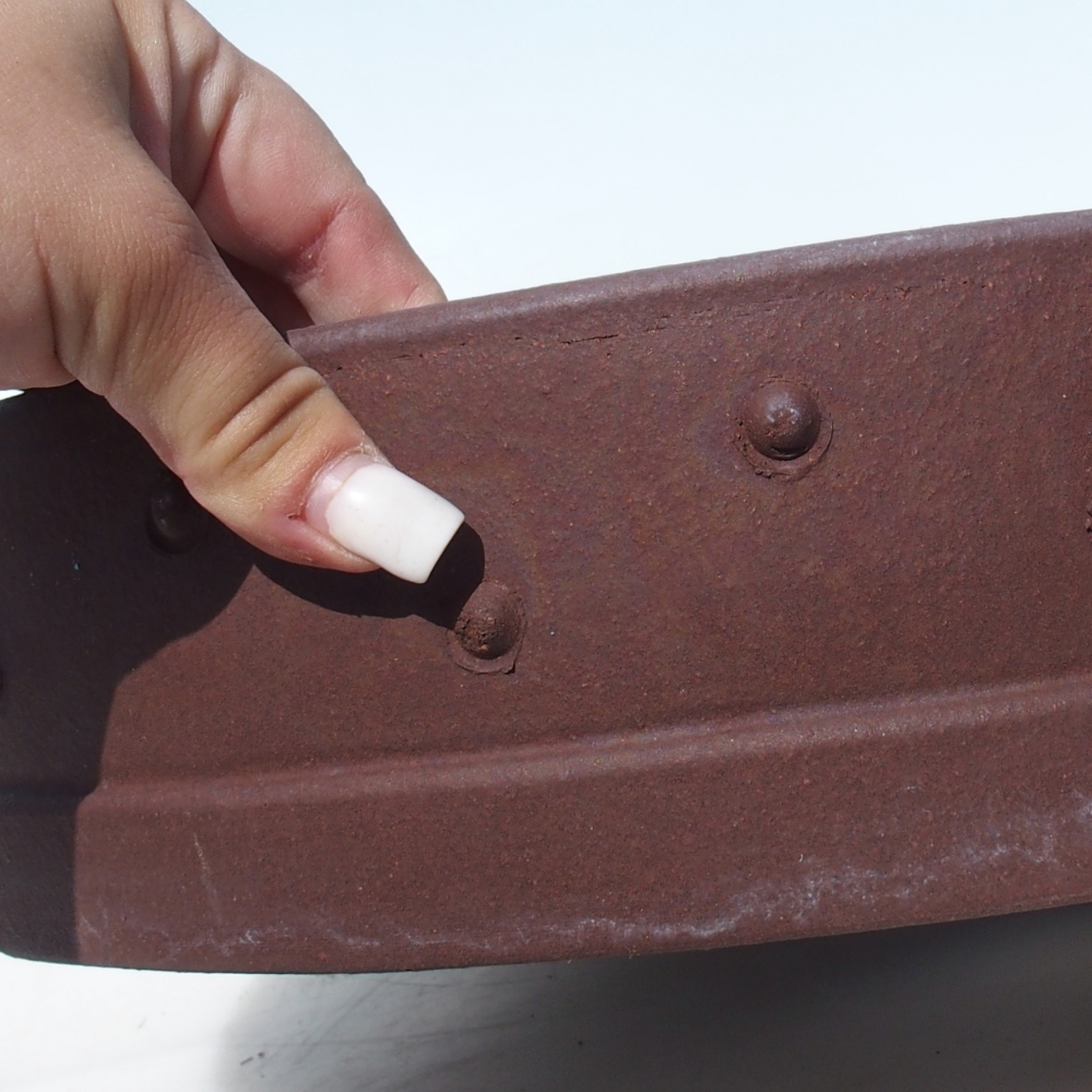 Bonsai bowl 37 x 37 x 8,5 cm birch brown