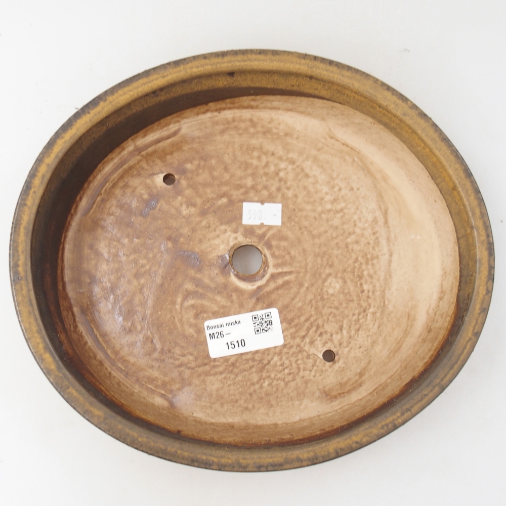 Ceramic bonsai bowl 24 x 21 x 5 cm, brown