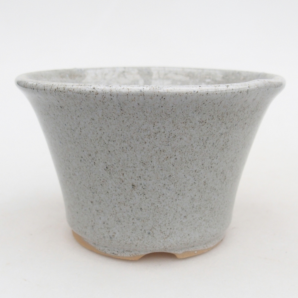 Ceramic bonsai bowl 11 x 11 x 7 cm, grey