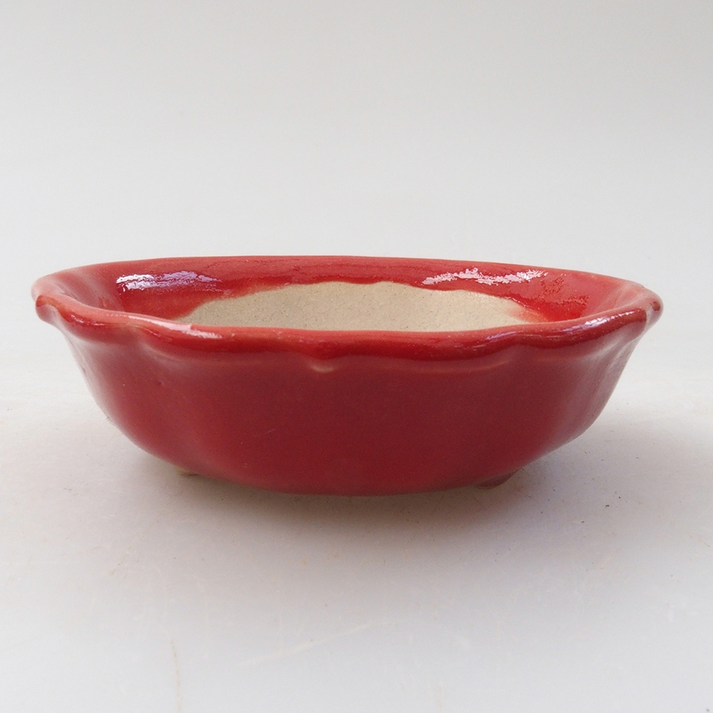 Mini bonsai bowl 7 x 7 x 2 cm, color red
