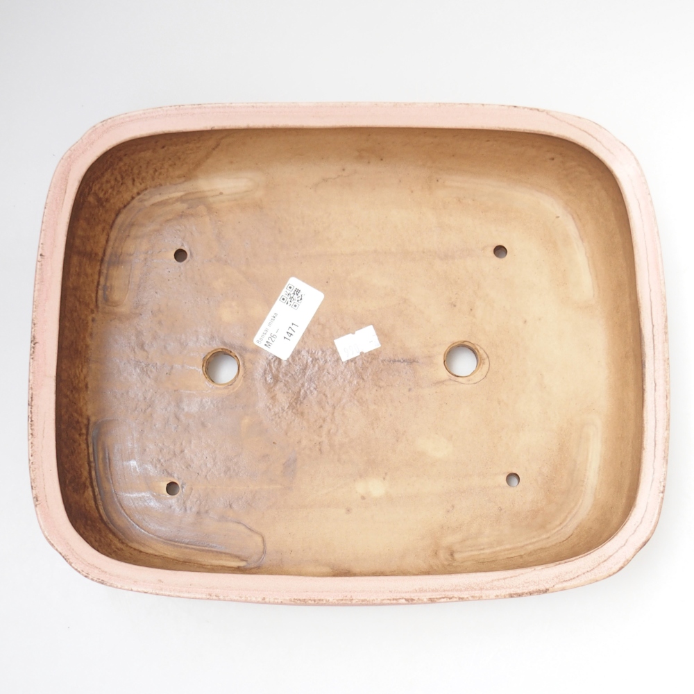 Ceramic bonsai bowl 29 x 23 x 7 cm, pink