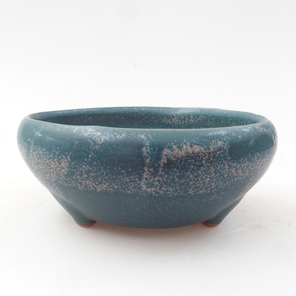Ceramic bonsai bowl 11 x 11 x 5 cm, color blue