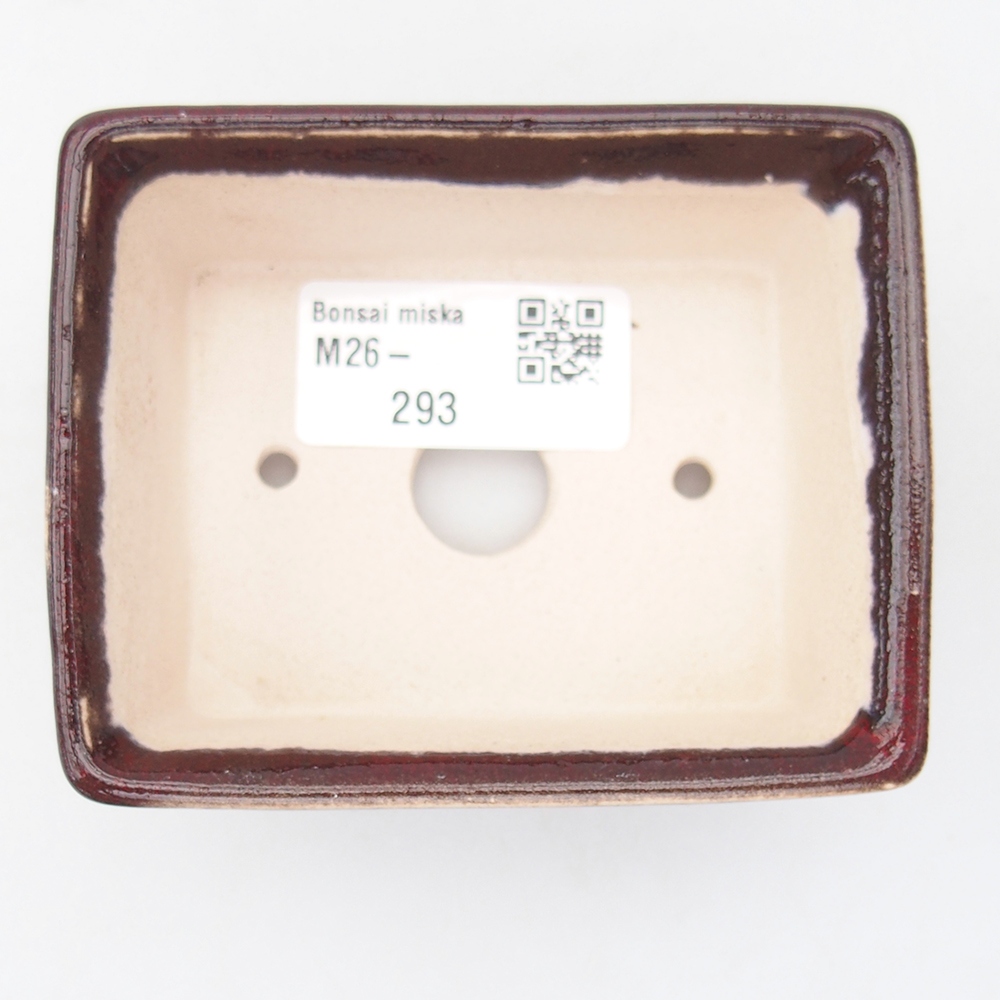 Mini bonsai bowl 9 x 7 x 3,5 cm, colour red