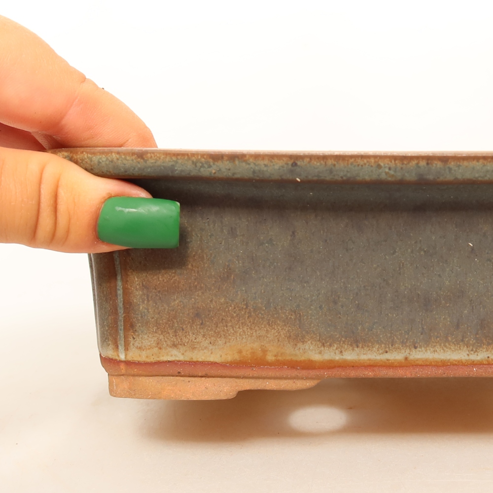 Ceramic Bowl  20 x 15.5 x 6 cm, brown