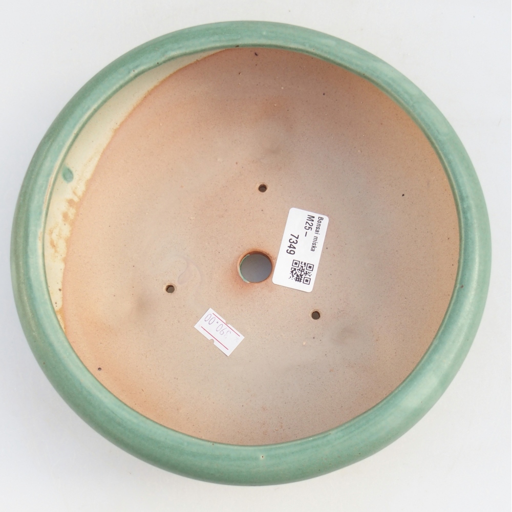 Ceramic bonsai bowl 21 x 21 x 7,5 cm, green