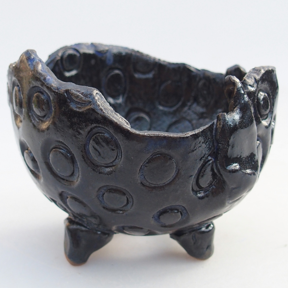 Ceramic Shell 10 x 9,5 x 8 cm , colour blue