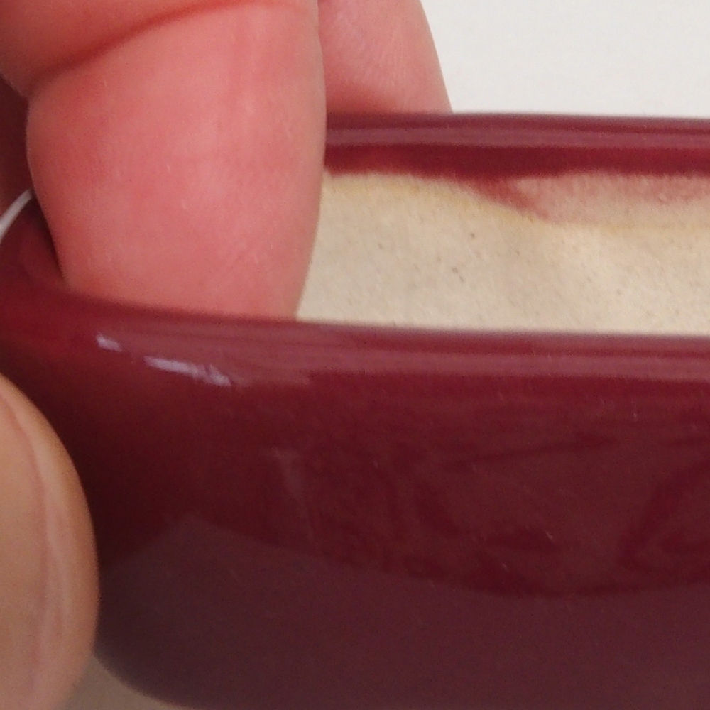 Mini bonsai bowl 5,5 x 4,5 x 2 cm, color burgundy