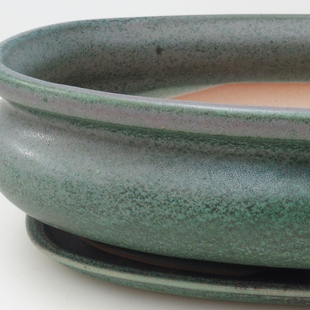 Bonsai bowl + saucer H01 - 12x9x5 cm