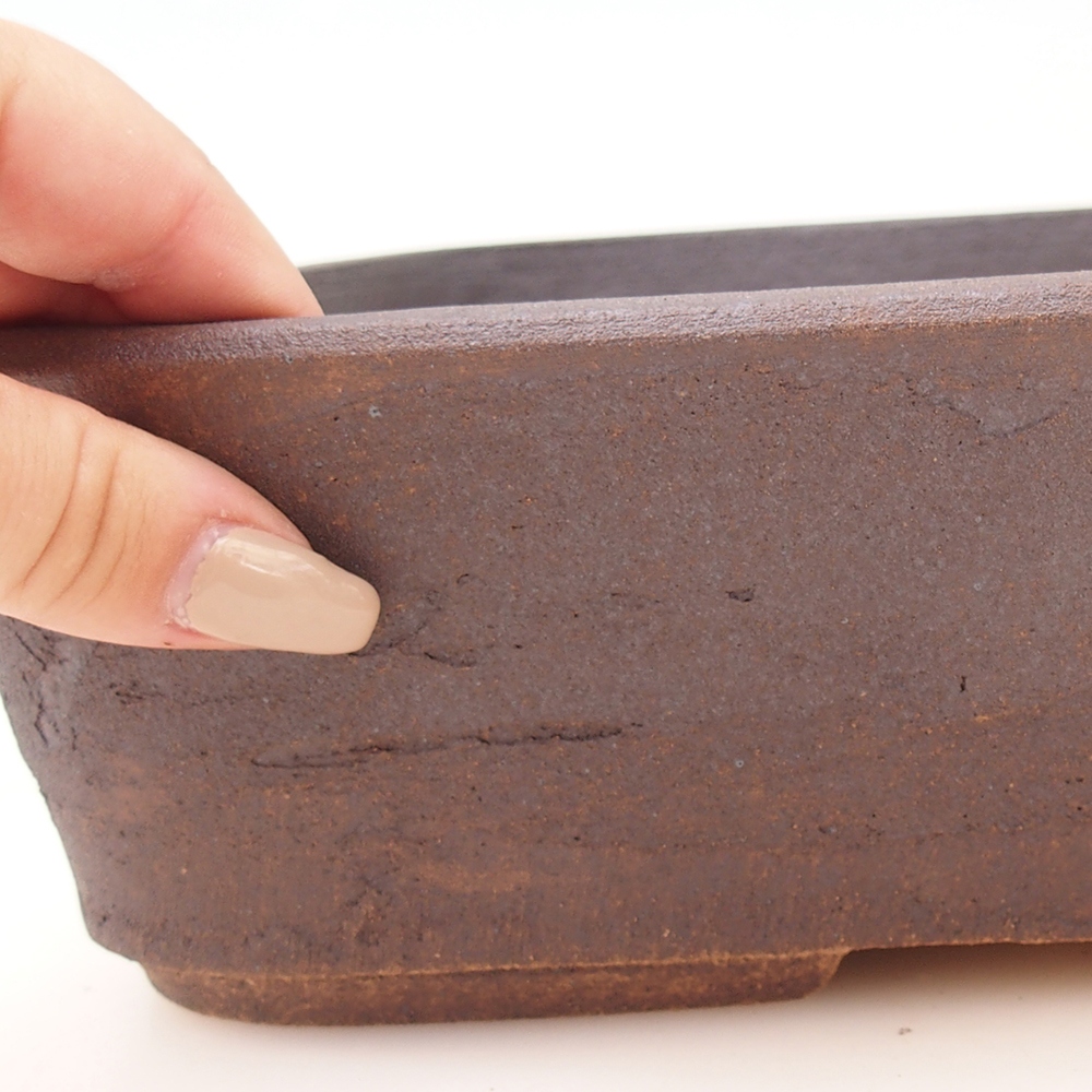 Bonsai bowl 30 x 25 x 8 cm , colour brown