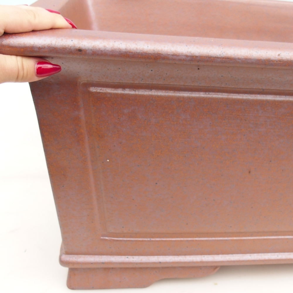 Ceramic bonsai bowl 61 x 46 x 25 cm , metal colour - PERSONAL COLLECTION ONLY or pallet transport