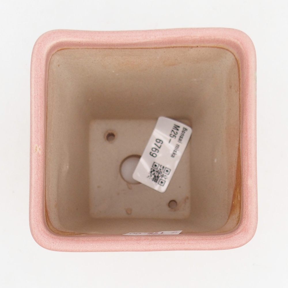 Ceramic bonsai bowl 8,5 x 8,5 x 11,5 cm, pink