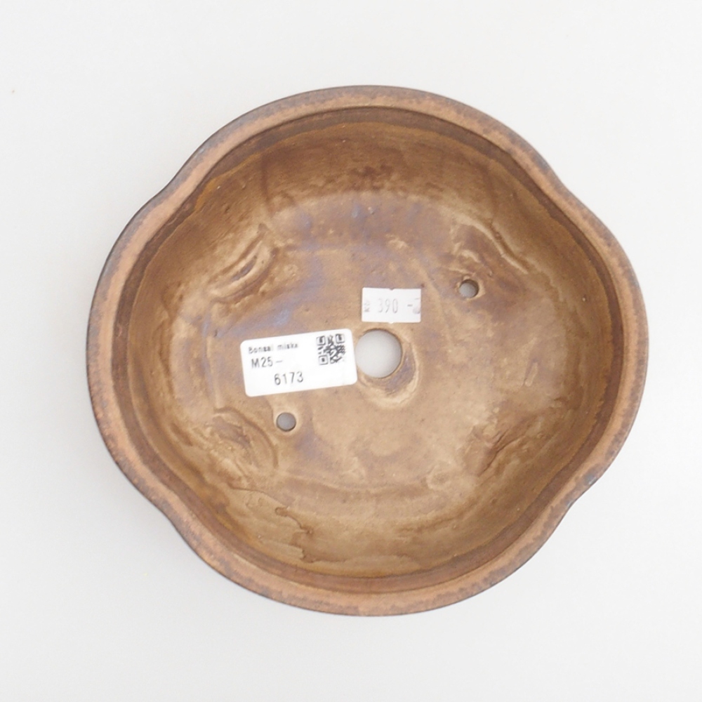 Ceramic bonsai bowl 18 x 17 x 6 cm, color brown