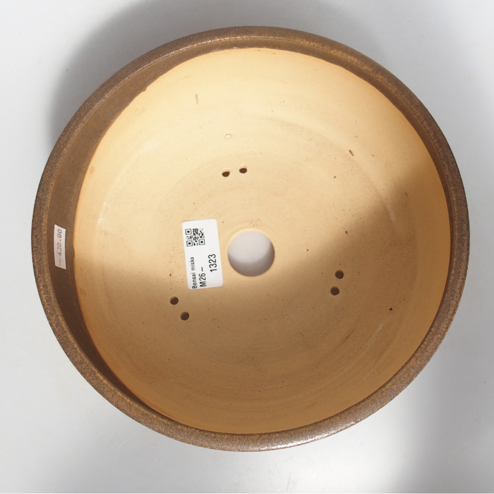 Ceramic bonsai bowl 21 x 21 x 7,5 cm, brown