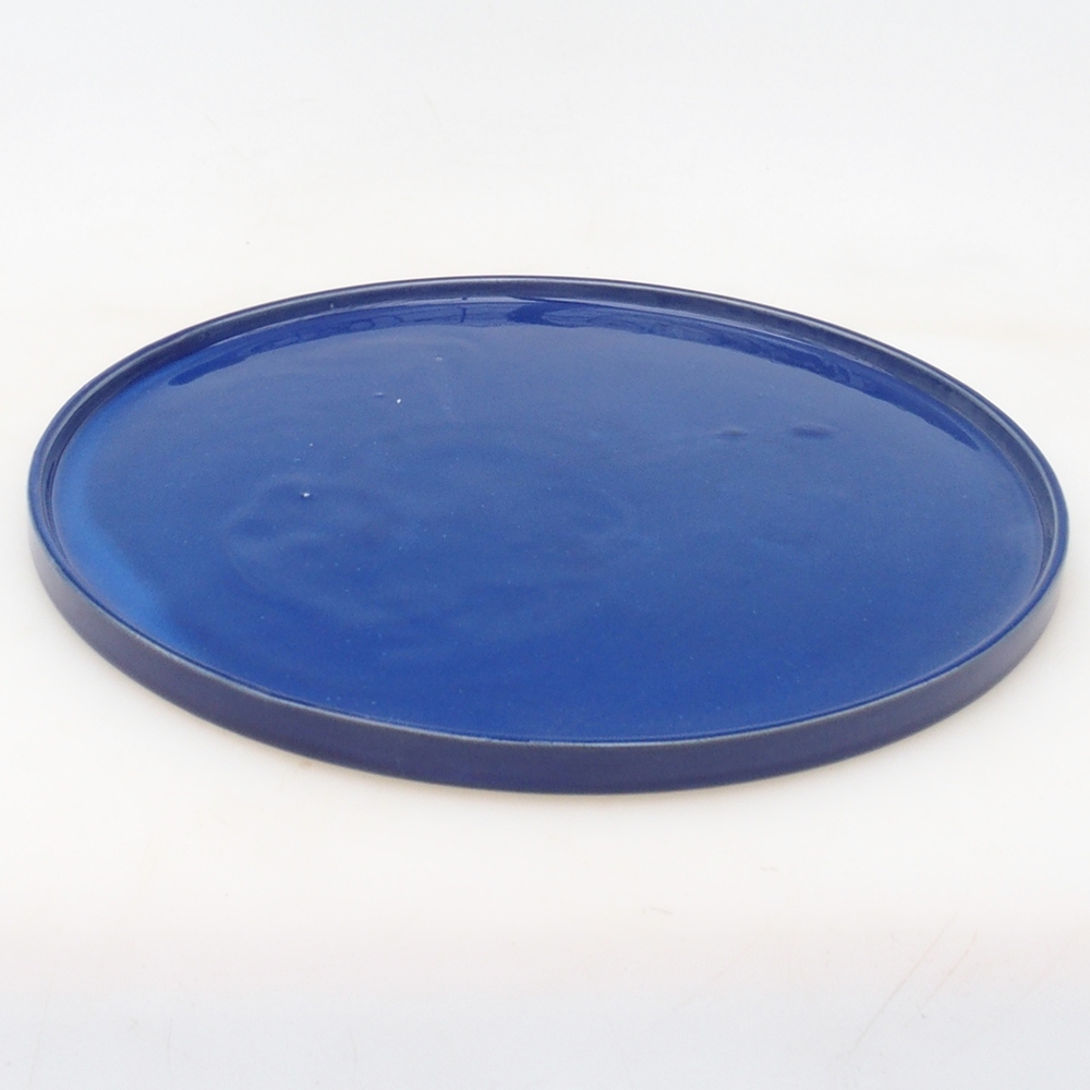 Bonsai bowl round D7-L - 28 x 28 x 1.5 cm - blue