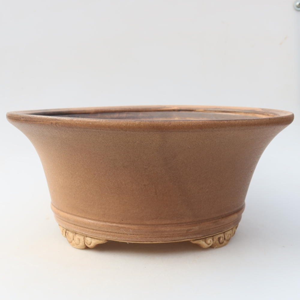 Ceramic bonsai pot, 29 x 29 x 12.5 cm, pink