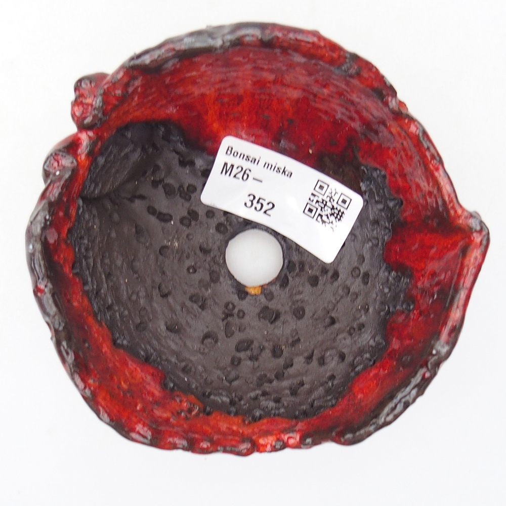 Ceramic Shell 10 x 9,5 x 7 cm , colour red