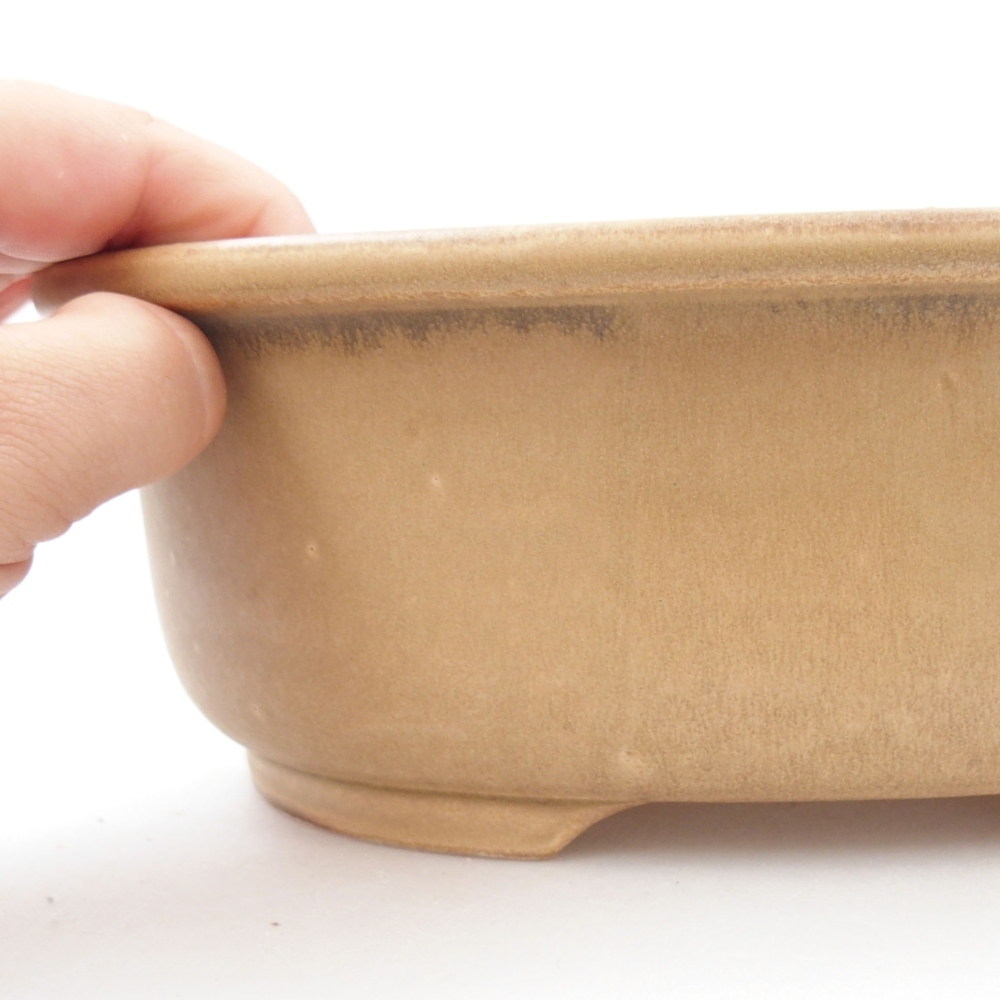 Ceramic bonsai bowl 23,5 x 19 x 8 cm, color pink