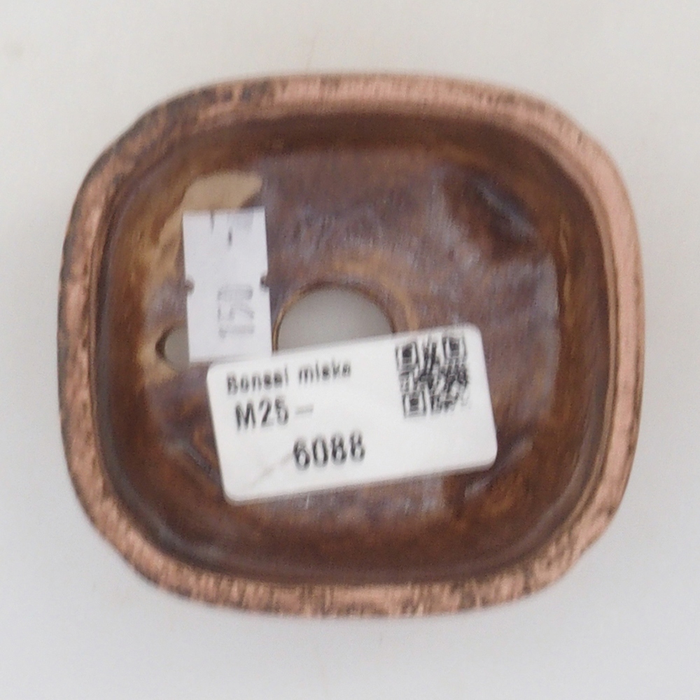 Ceramic bonsai bowl 7,5 x 7,5 x 3,5 cm, color pink