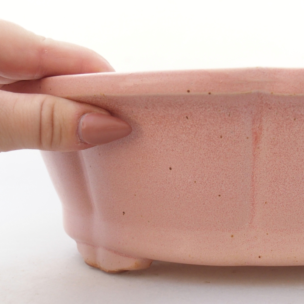 Ceramic bonsai bowl 26 x 26 x 8 cm, pink