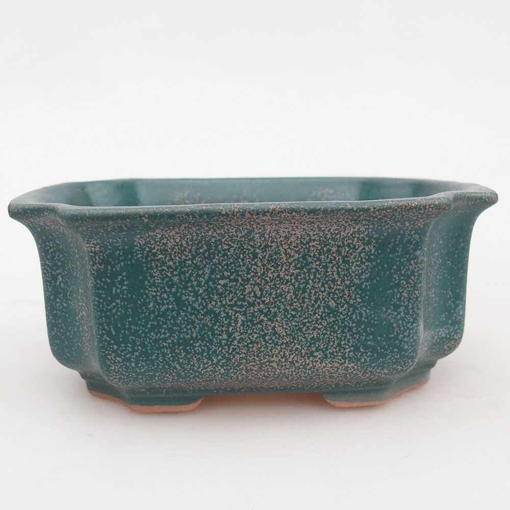 Ceramic bonsai bowl 12,5 x 9 x 5,5 cm, colour blue
