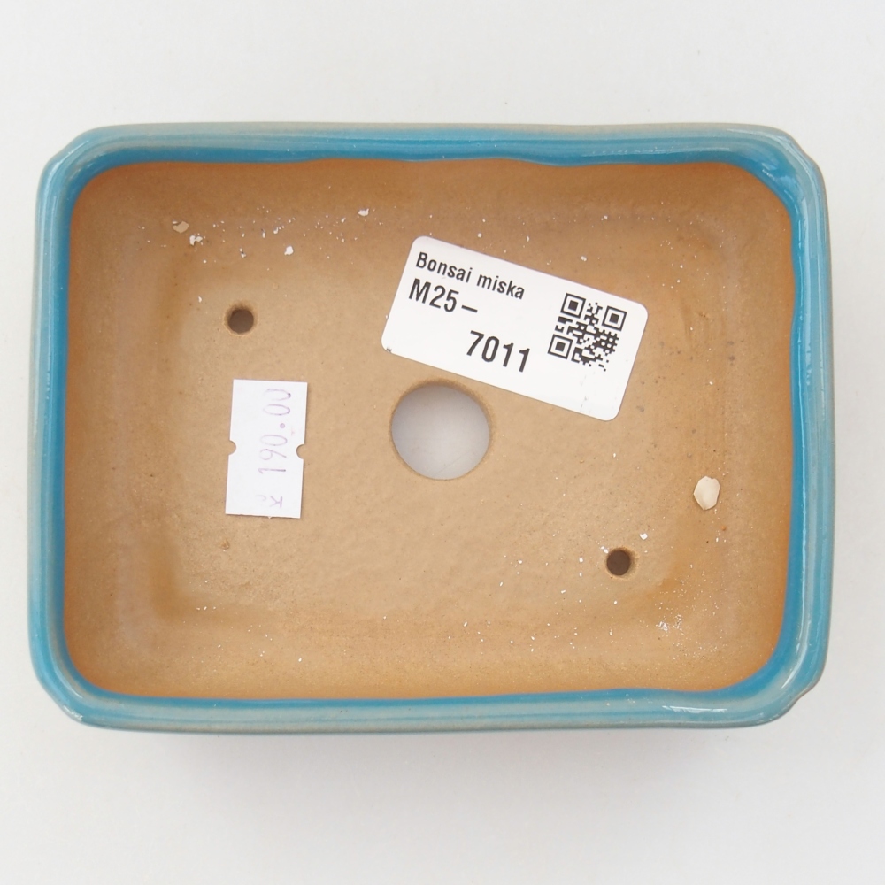 Ceramic bonsai bowl 11,5 x 9 x 3,5 cm, colour blue