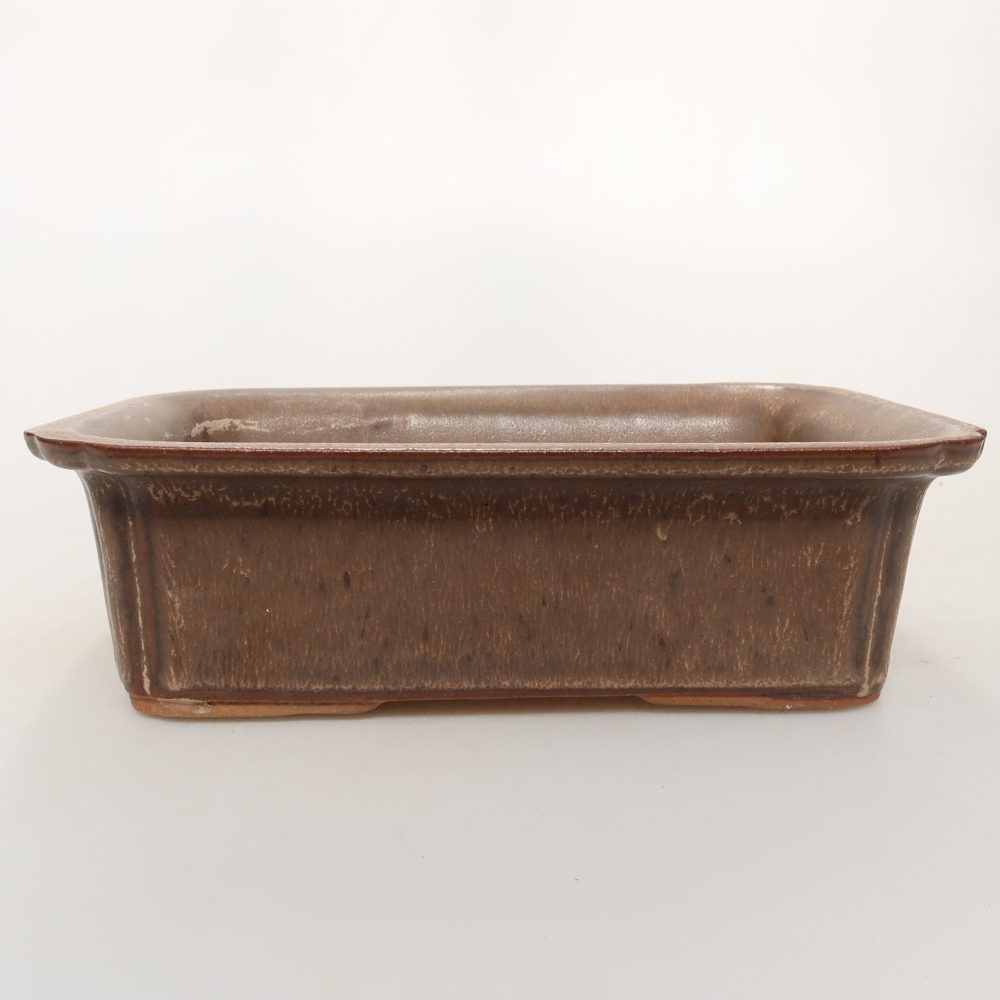 Ceramic Bowl  20 x 15.5 x 6 cm, brown