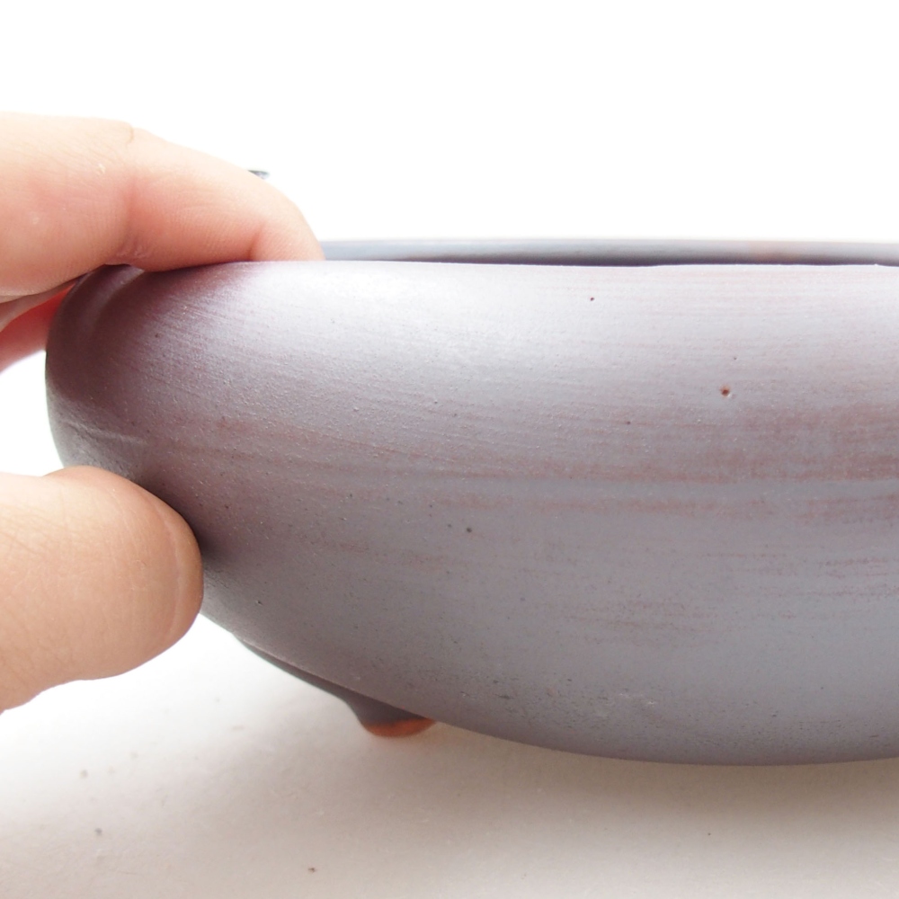 Ceramic bonsai bowl 21 x 21 x 7,5 cm, color metallic