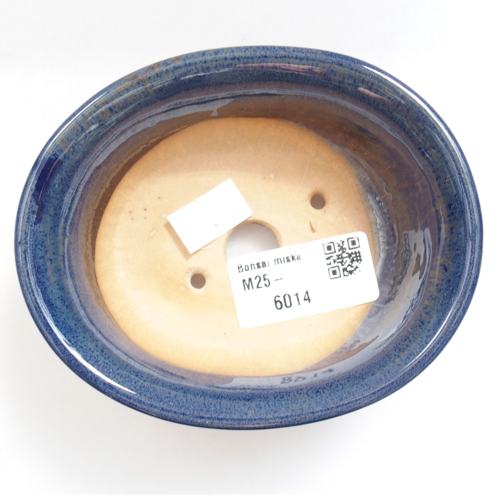 Ceramic bonsai bowl 11 x 9 x 4 cm, color blue