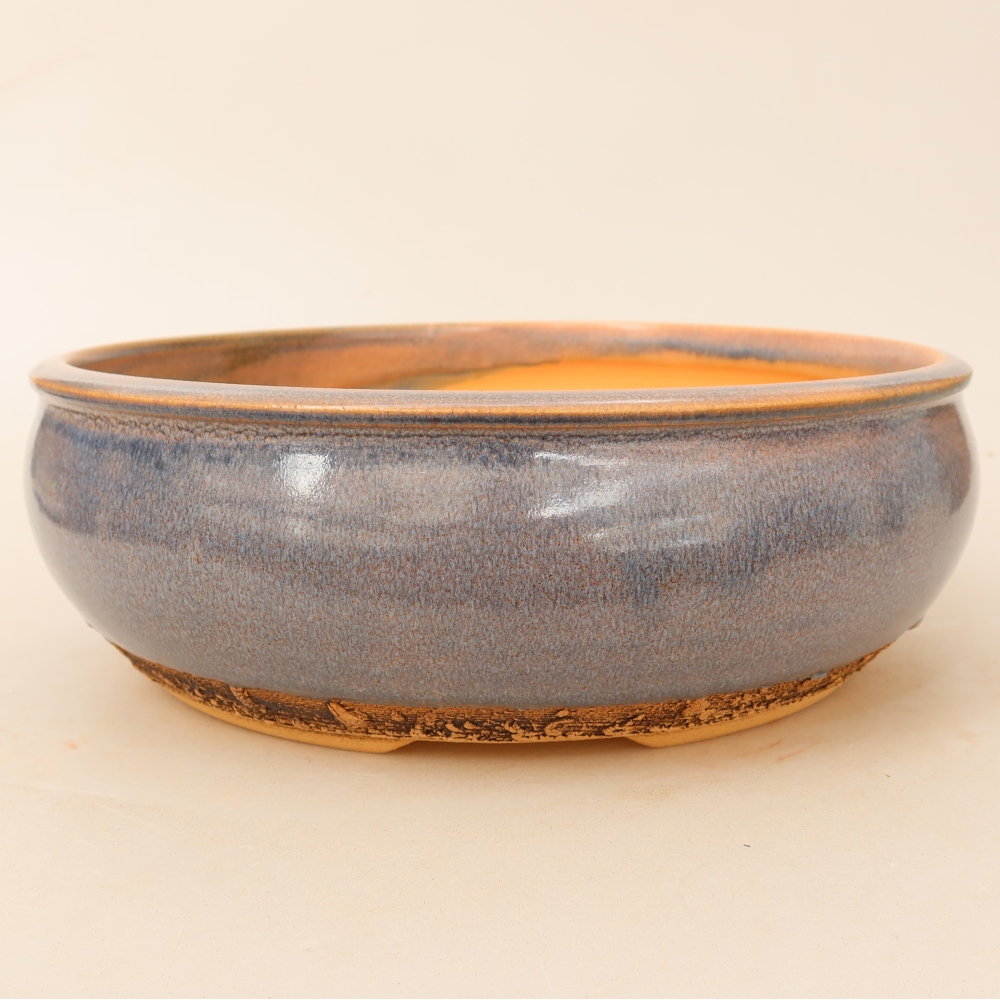 Ceramic bonsai bowl 24 x 24 x 8 cm, colour blue