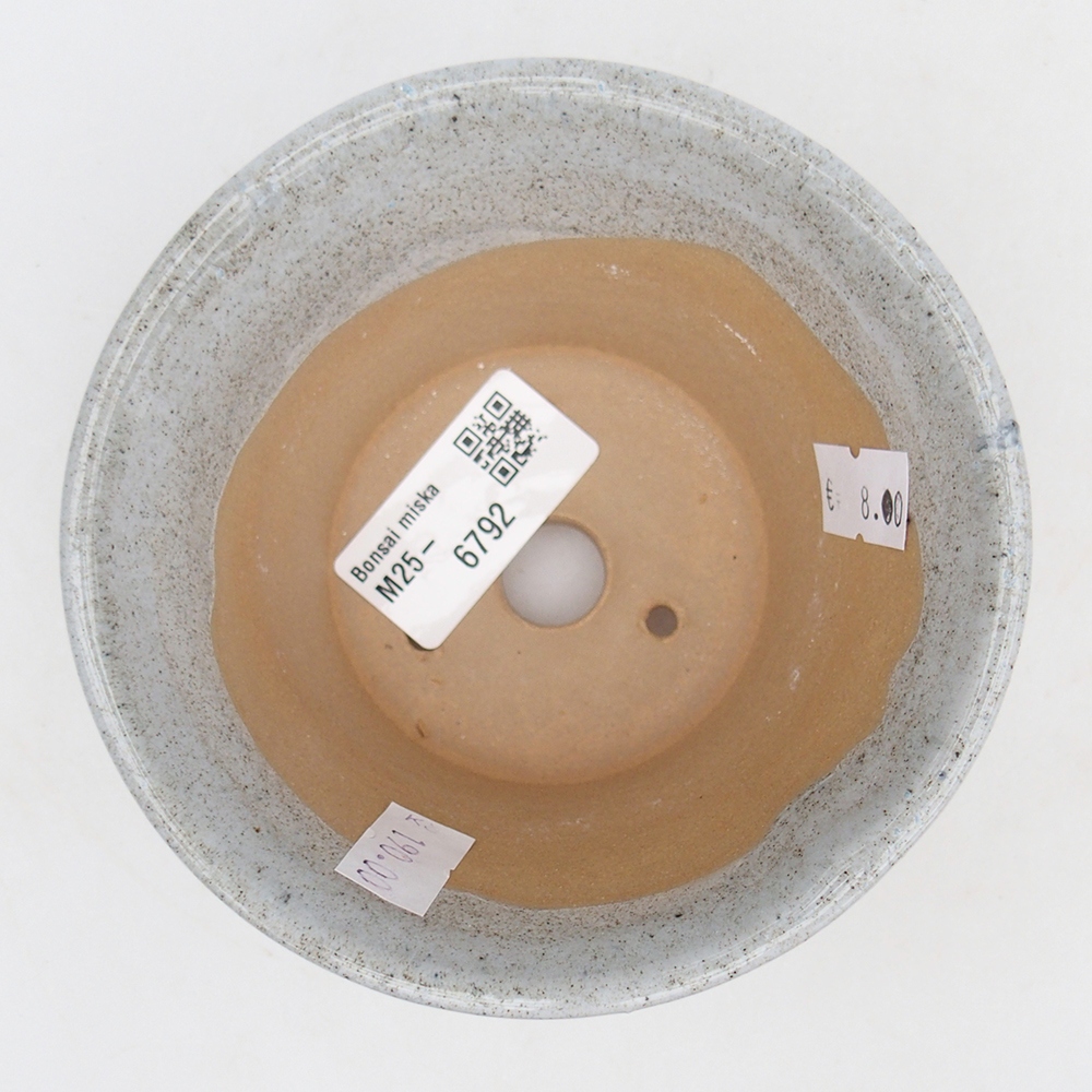 Ceramic bonsai bowl 11 x 11 x 7 cm, grey