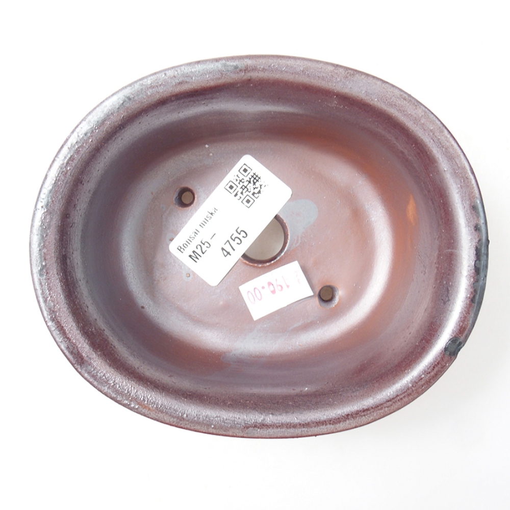 Ceramic bonsai bowl 12 x 10 x 5,5 cm, color brown