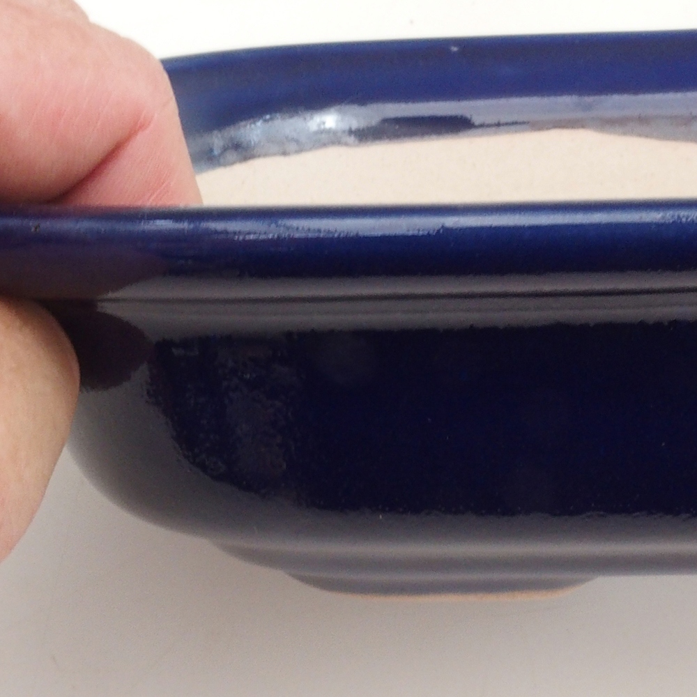 Bonsai bowl H25 - 23 x 17 x 5.5 cm. - blue