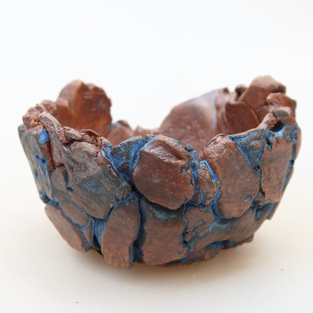 Ceramic Shell, 9 x 8.5 x 5 cm, blue